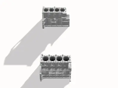 Chevette block engine 1973 and generic block 3D print model