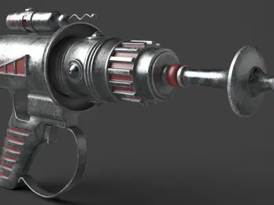 Fantasy Gun 04 Low-poly 3D model