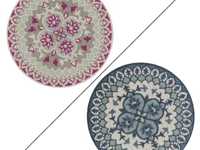 Round Rug Set 43 3D model