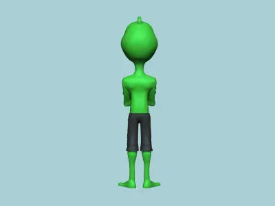 Alien Keychain V2 - Complete Body Funny Gift 3D print model