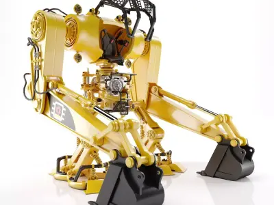 Robot Excavator Clear 3D model