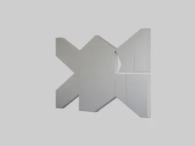 Geometric Wall Panels Low-poly 3D model