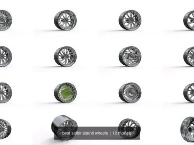best seller asanti wheels  3D Model Pack