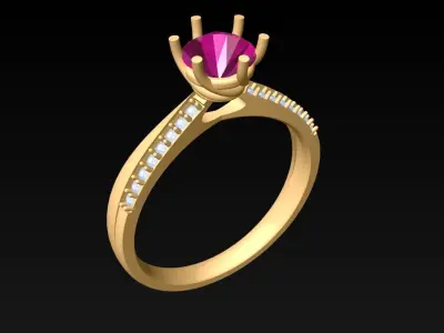 Diamond Ring - Womens Rings - N719034 3D print model