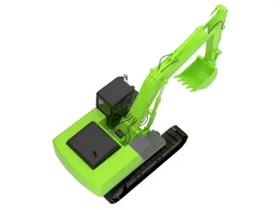 Excavator 1 Untextured 3D model