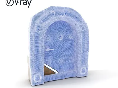 Fantasy Stone Door Model Pack Low-poly 3D model