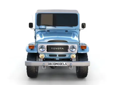 Toyota Land Cruiser FJ 40 Soft Top with Chassis 3D model