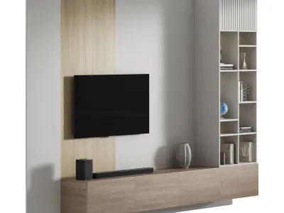 Modern TV Wall 013 3D model
