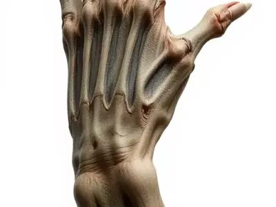 Anatomical Human Hand Model Pack Low-poly 3D model