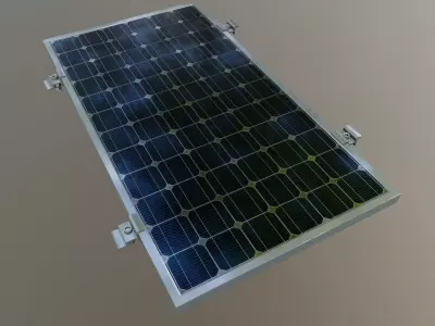 4-Solar Panel 30Wp 640x345x20mm 3D model