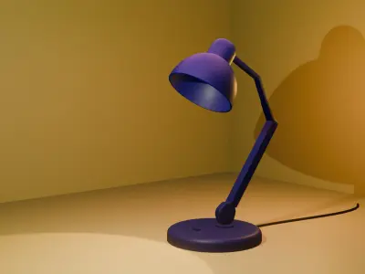 Low-Poly Desk Lamp - Game Ready - VR AR Compatible Low-poly 3D model