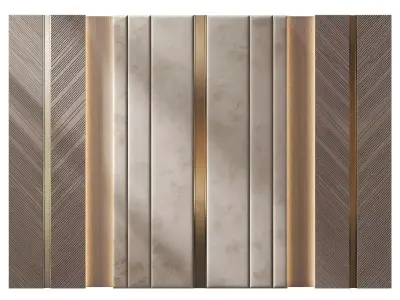 Headboard Wall Panel Decor 99 3D model