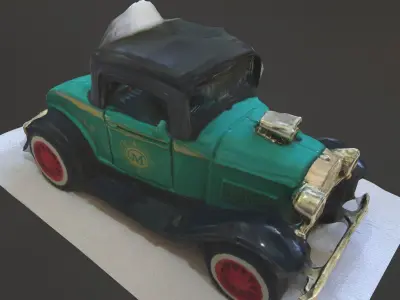 3D scan - Toy antique car Free 3D model