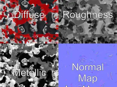 Vintage Racing Car Matte Red Model Low-poly 3D model