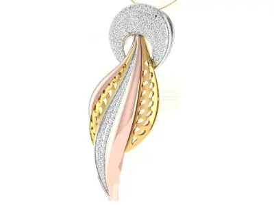 Solitaire Women Pendant 3dm STL OBJ FBX Renders Details 3D print model 5