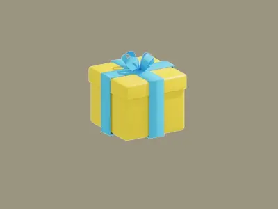 Gift Box Free low-poly 3D model buy