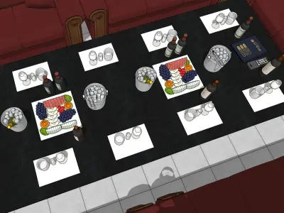 high-quality hostess bar Karaoke room 3D model