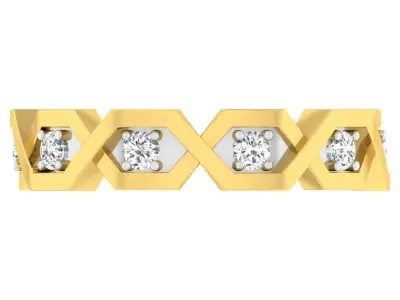 DIAMOND BAND RING R6 3D print model