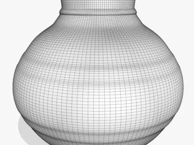 Mud Clay Pot Low-poly 3D model