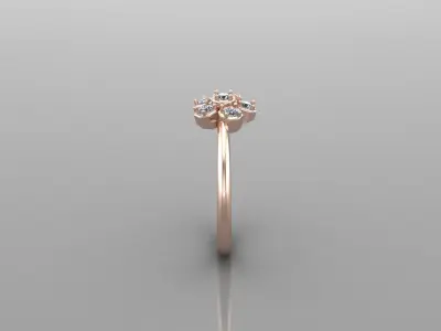 Solitaire Ring Version 1 SR51 3D model