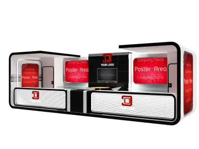 Booth Exhibition Stand a437b 3D model