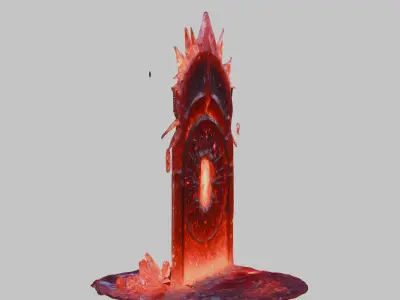 Infernal Magic Portal 3D Model Low-poly 3D model