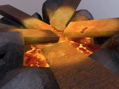 Camp Fire  Free low-poly 3D model