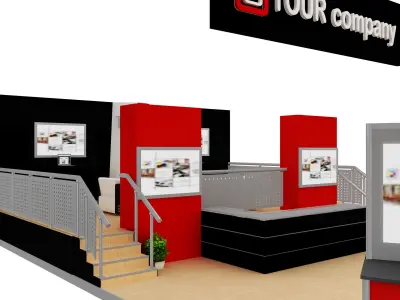 Booth Exhibition Stand a554  3D model