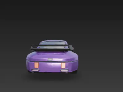 Porsche 911 low poly Low-poly 3D model