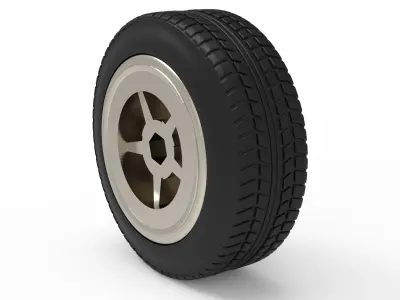 Tire Rim for DODGE pickup 1500 for WPL chassis STL files  3D print model