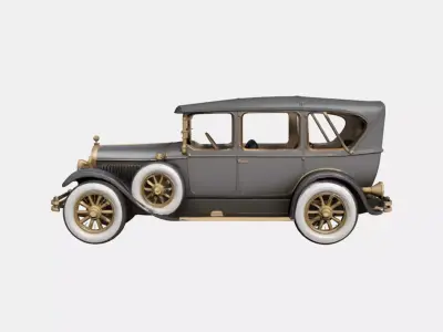 1910s Luxury Touring Car 3D Model Classic Pre War Automobile 3D model