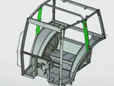 Tractor cabin frame 3D model