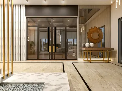 Interior Living Room and Entrance Area Project 3D model