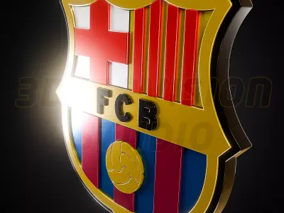 FC Barcelona logo - Cinematic - 3D print 3D model