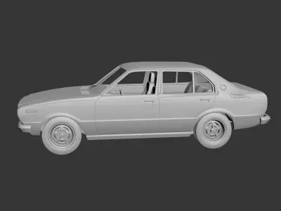Toyota Corolla 1975 4 Door 3D print model