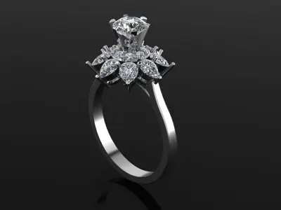 Solitaire Ring Free 3D print model purchase