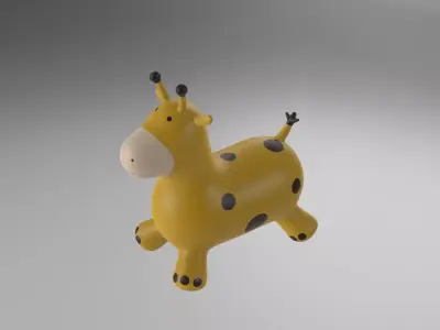 Inflatable Giraffe Toy Kids Low-poly 3D model