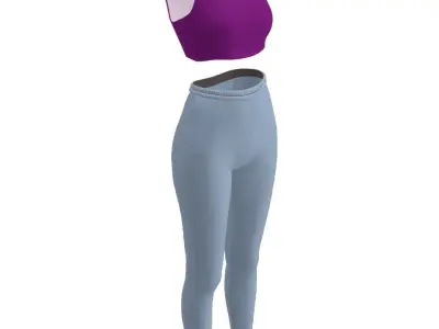 Girls Sport suit Free 3D model