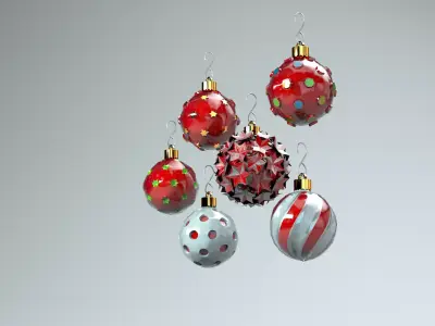 Christmas Sphere Geometric 3D Model 3D model