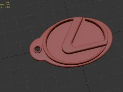  Lexus logo keychain 3D print model 3D print model