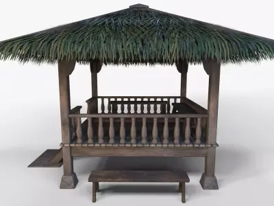 Gazebo Low-poly 3D model