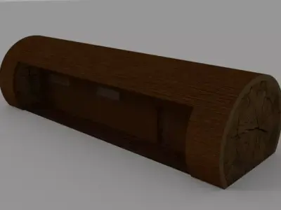 Wooden Trunk House Low-poly 3D model