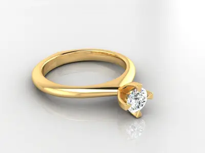 Ring M30  The luxury female ring with gem wedding 3D print model