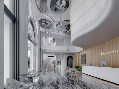 hotel lobby 3D model