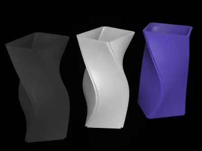 Flower Vase 3D printable model Decoration House Obj Stl 3D print model