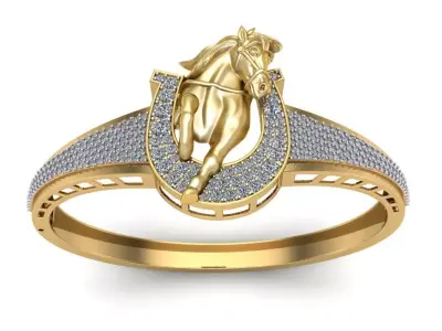 Horse and Horseshoe Bracelet 3D print model