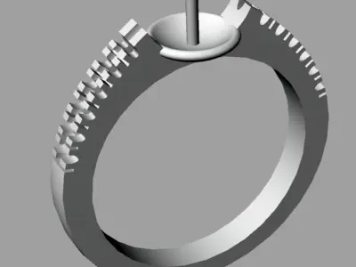 Ring perl anello perla thaiti 3D print model AP03 3D print model