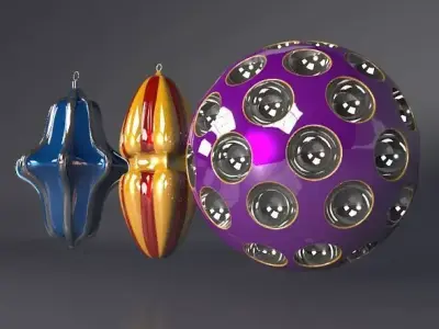 Christmas tree decoration items 3D print model