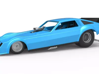 Vintage Funny Car Scale 1 to 25 3D print model