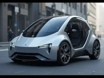 Compact Futuristic Car 3D Model  Low Poly  PBR Low-poly 3D model